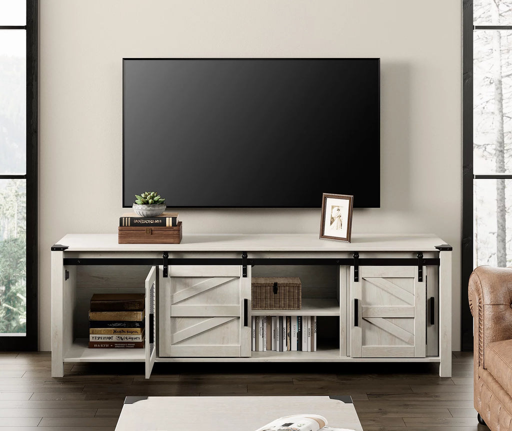 Blue Farmhouse TV Stand for 75 inch TV I53921
