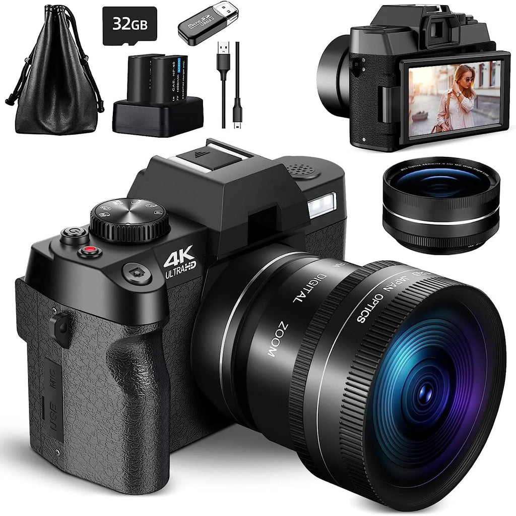 4K Ultra HD 48MP Digital Camera with Wide Angle Lens S8749