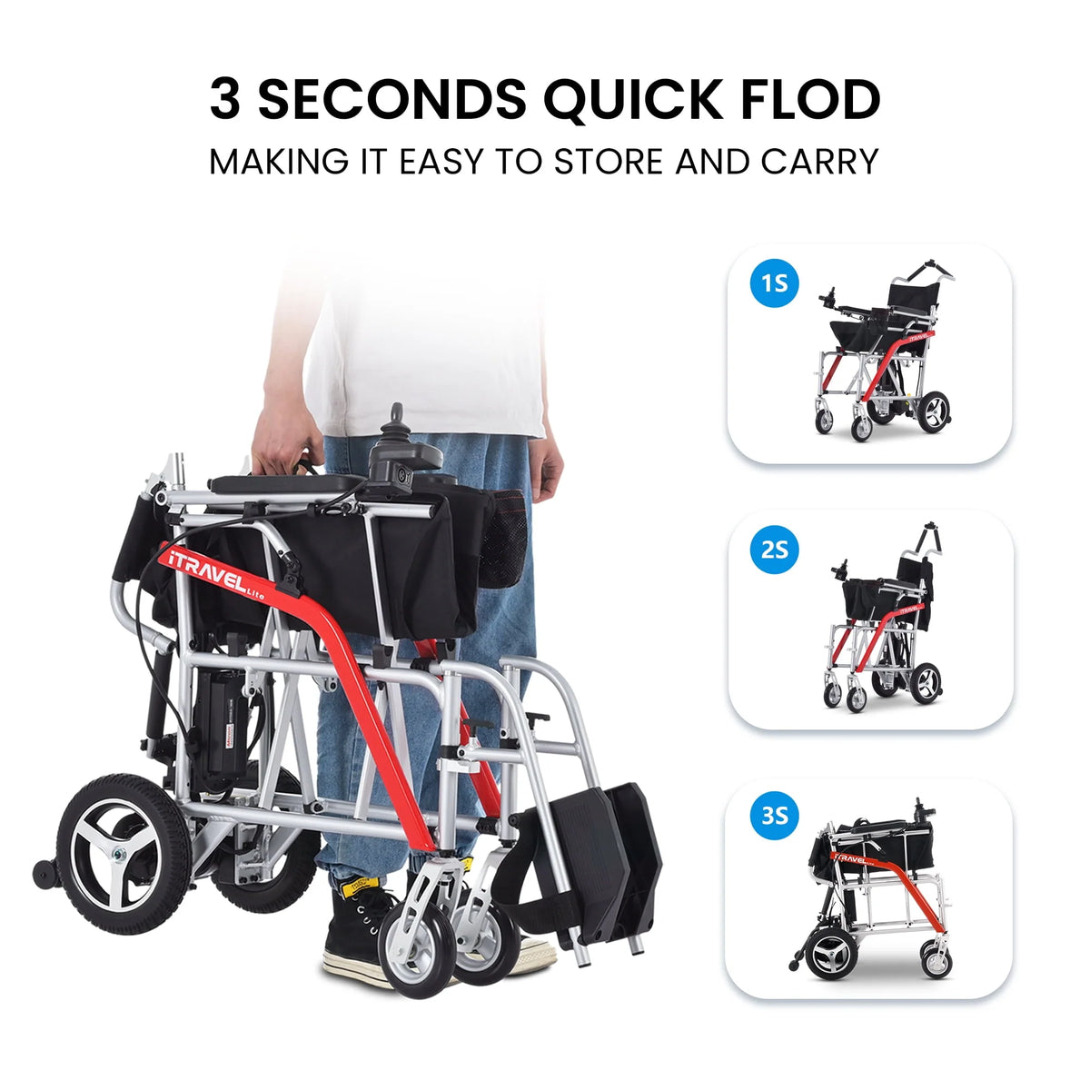 Lightweight Foldable Electric Wheelchair V15439