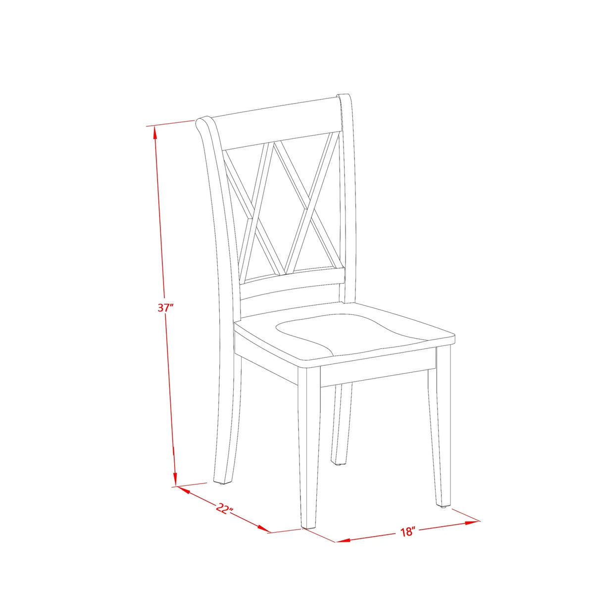 3-piece Dining Set with Wood Seat in Black Z6369