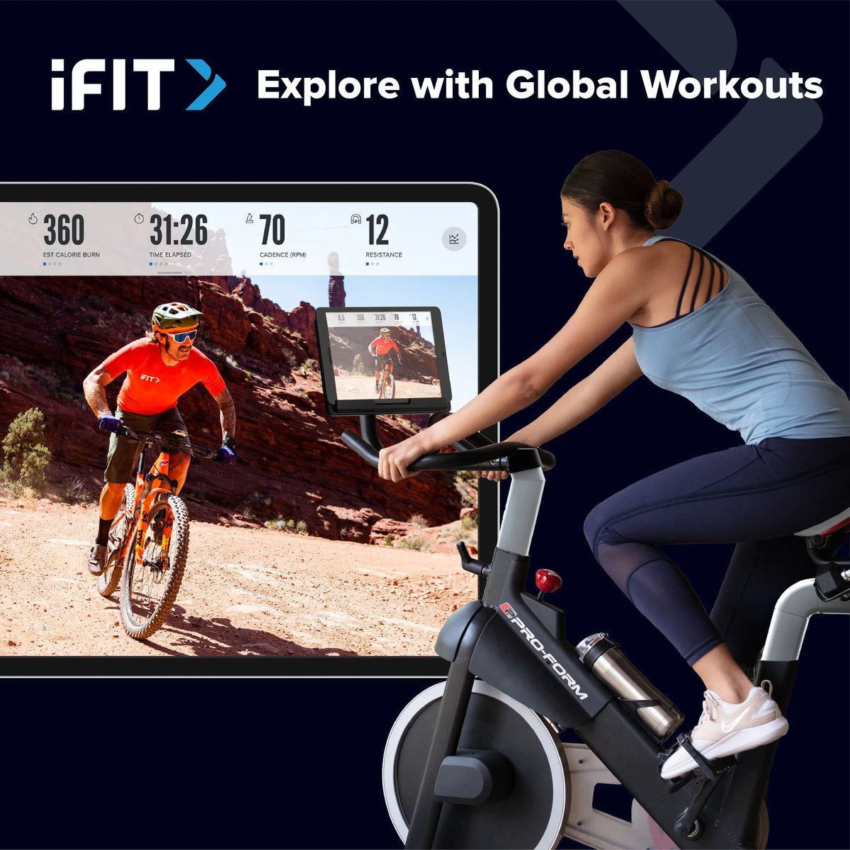 Exercise Bike with Dumbbell Set F2010
