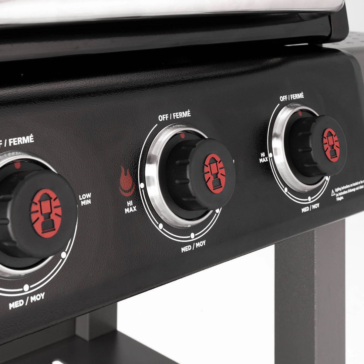 3-Burner Propane Gas BBQ Grill with Side & Storage Shelves 36,000 BTU, Black C1053