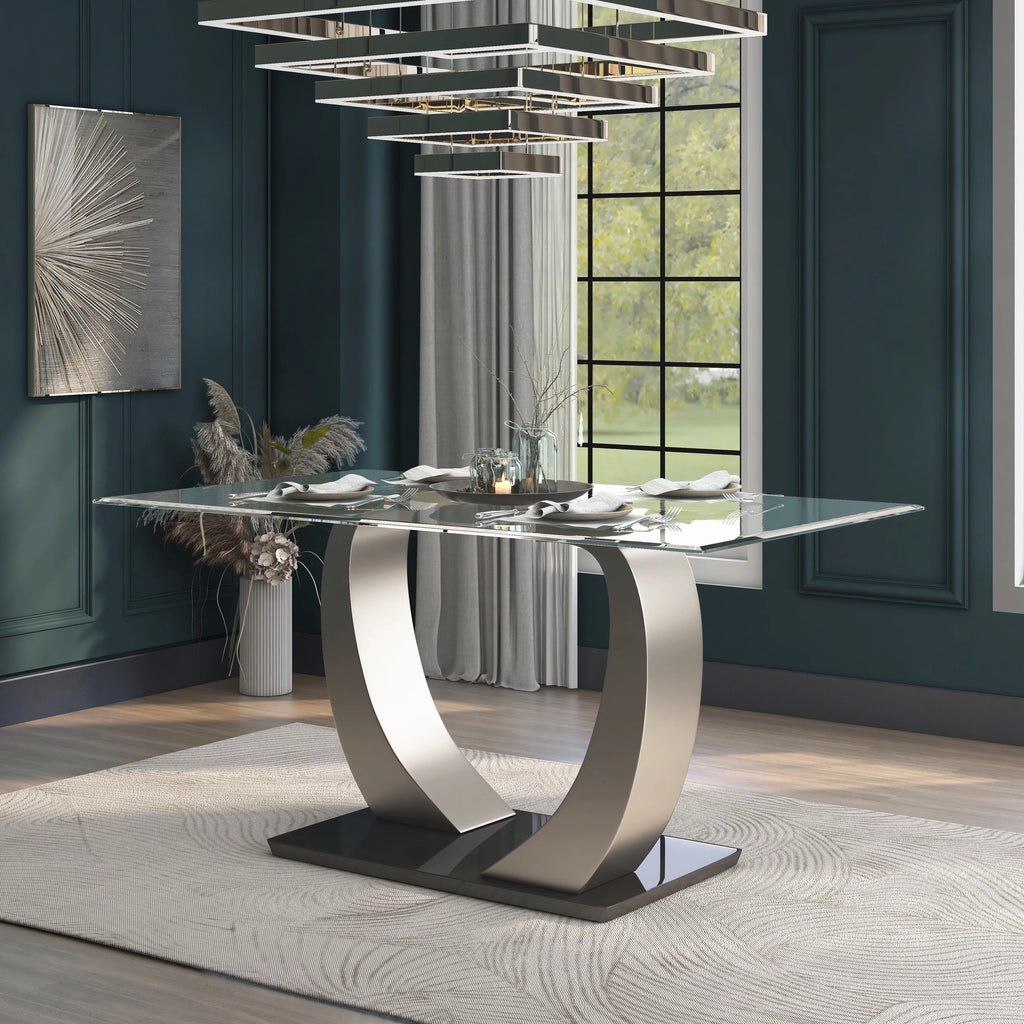 60-inch Glass Top Dining Table C2437