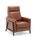 Caramel Faux Leather Push Back Recliner Y5879