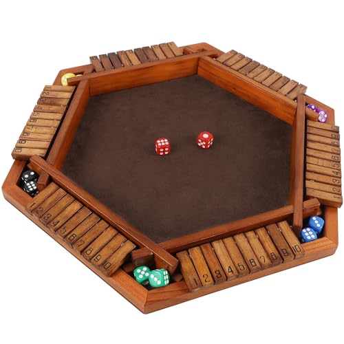 Wooden Shut The Box Dice Game Set L601