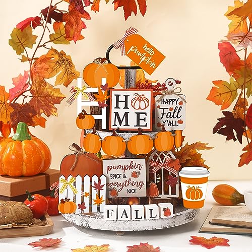 Fall Thanksgiving Tiered Tray Decor N2308