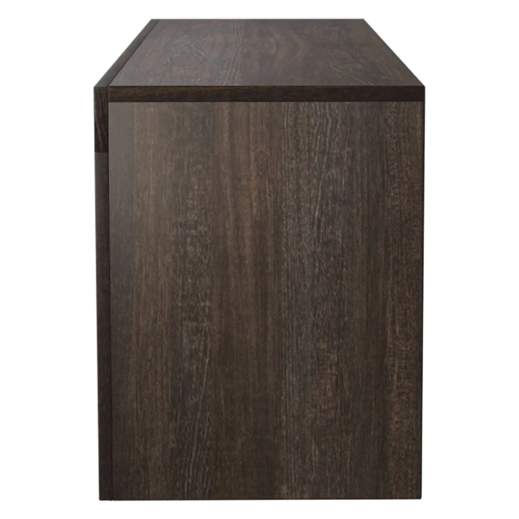 Modern LED TV Stand with 2 Drawers and Glass Shelf E463