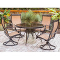 5-Piece Aluminum Outdoor Patio Dining Set with Swivel Rockers and Table P8577