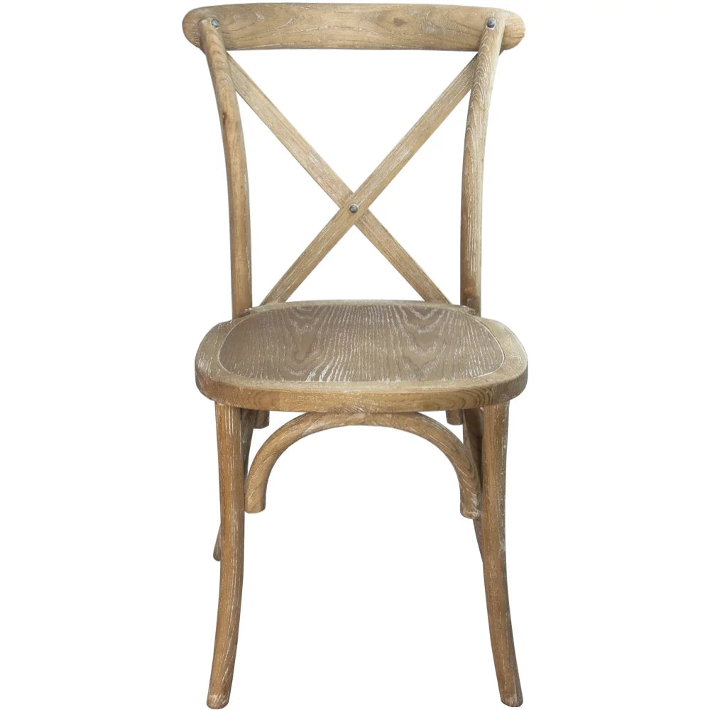Natural With White Grain X-Back Chair Z948250