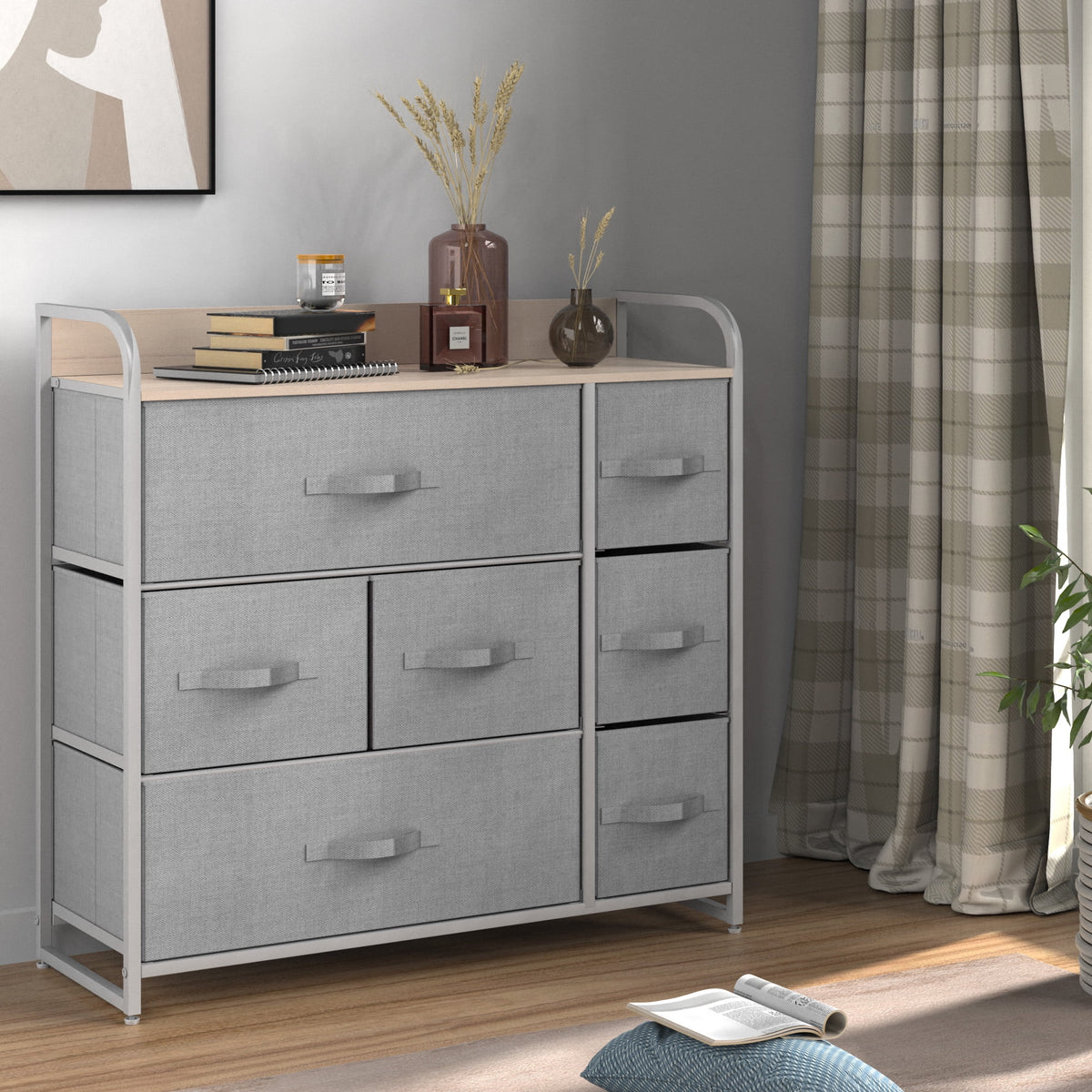 7 Drawer Fabric Storage Dresser E661593