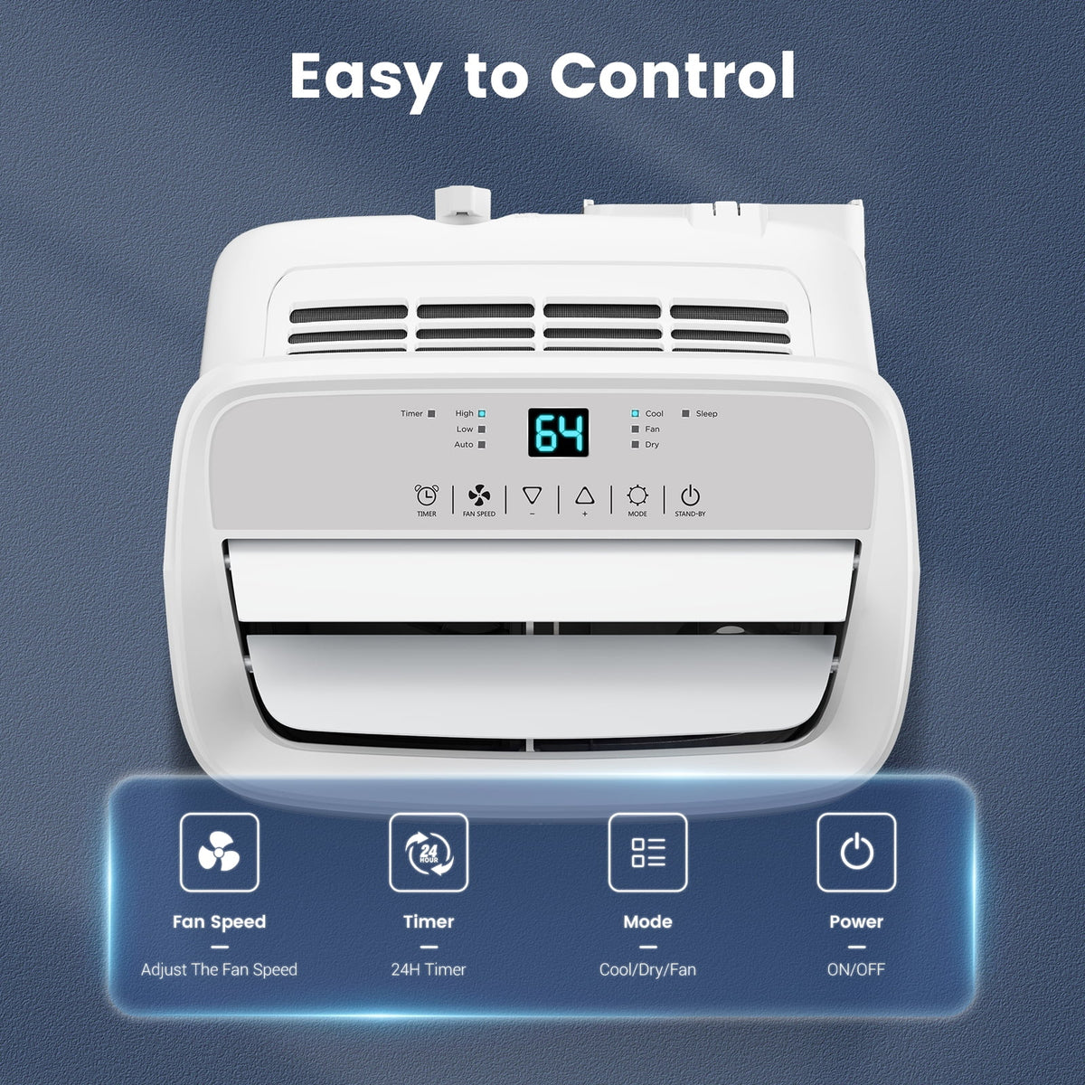 10200BTU Portable Air Conditioner with Remote Control N962477