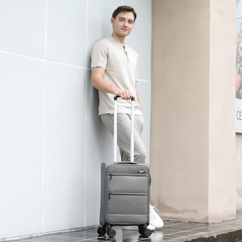20 Inch Softside Spinner Luggage with TSA Lock H820855