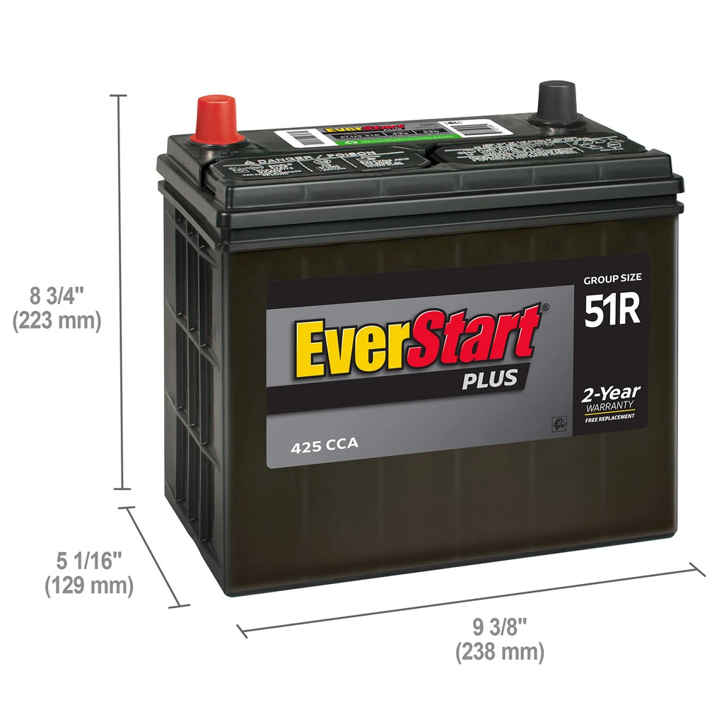 Lead Acid Automotive Battery Group Size 51R 12 Volt 425 CCA F89330