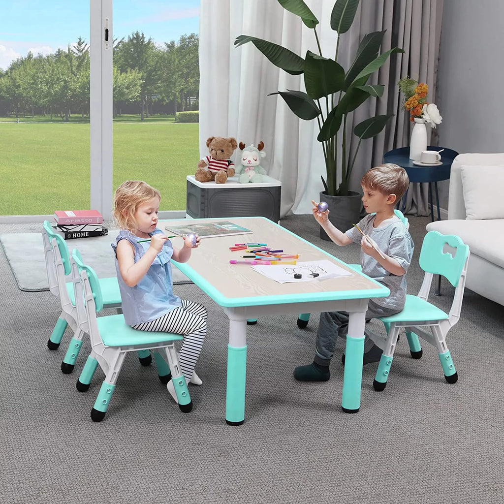 Adjustable Kids Table and Chairs Set, 5 Pieces V573594