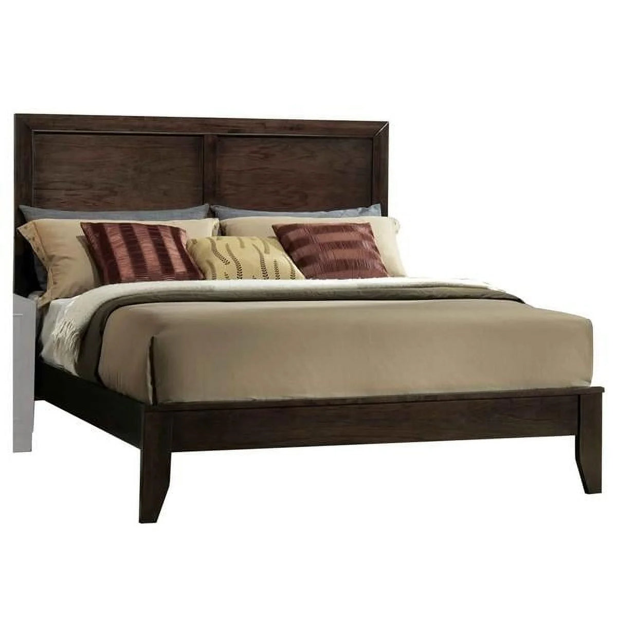 Brown Eastern King Size Low Profile Bed O114