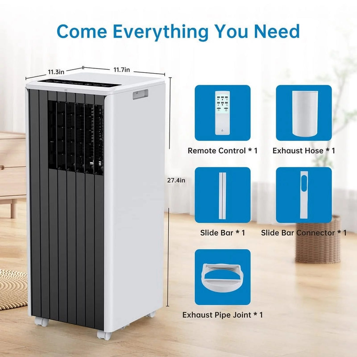 Portable Air Conditioner 5000BTU Black H47096