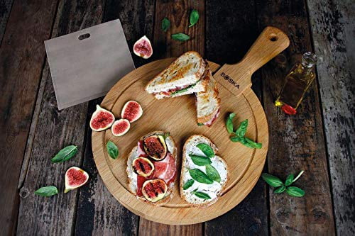 Round Wood Cheese Board with Handle G323037