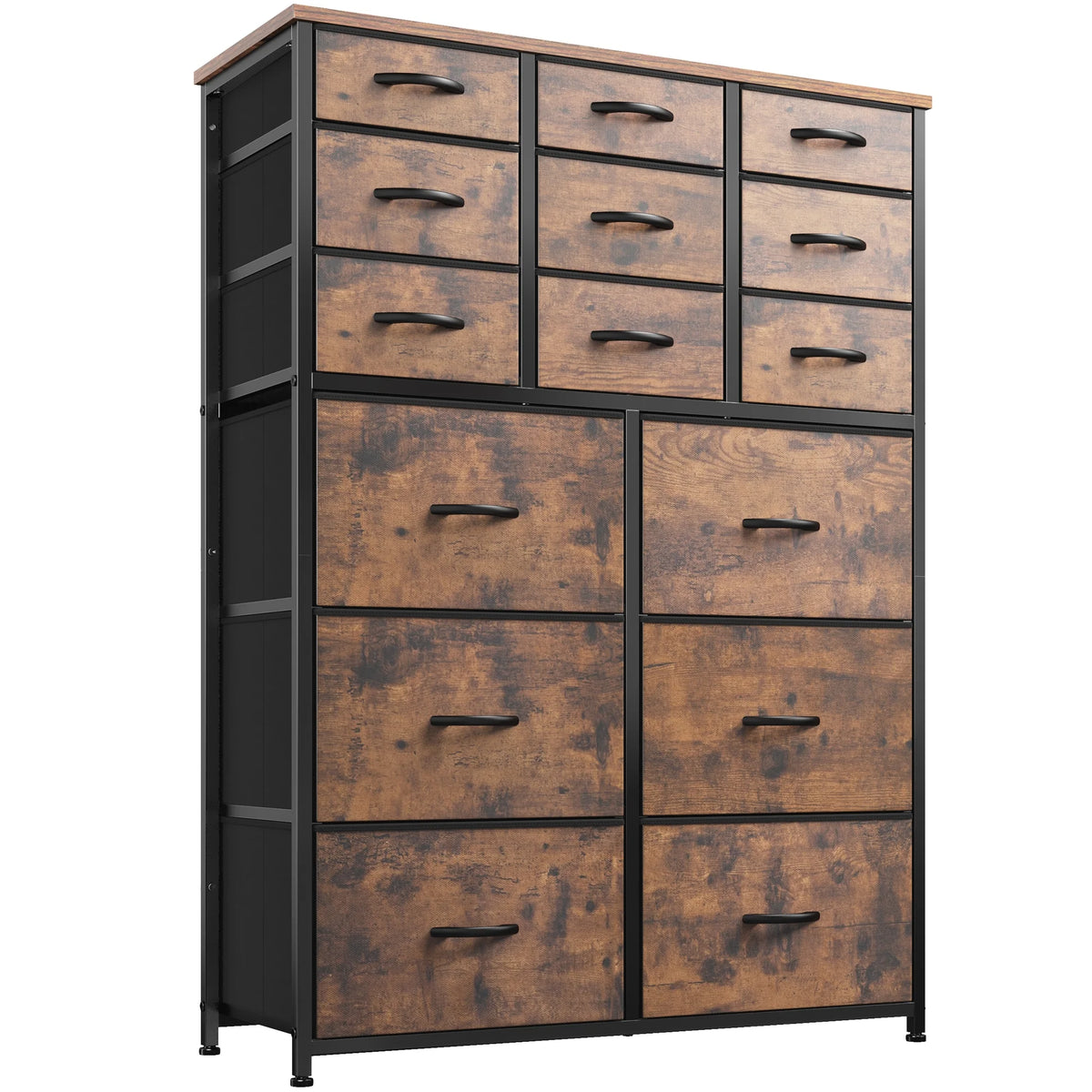 14 Drawer Charcoal Black Dresser J8211
