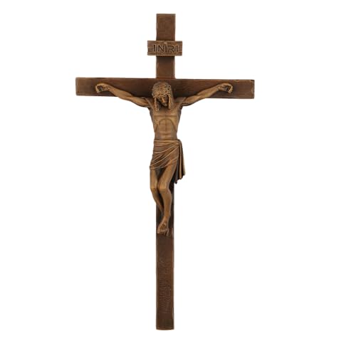 Brown Wooden Crucifix Wall Cross H52367