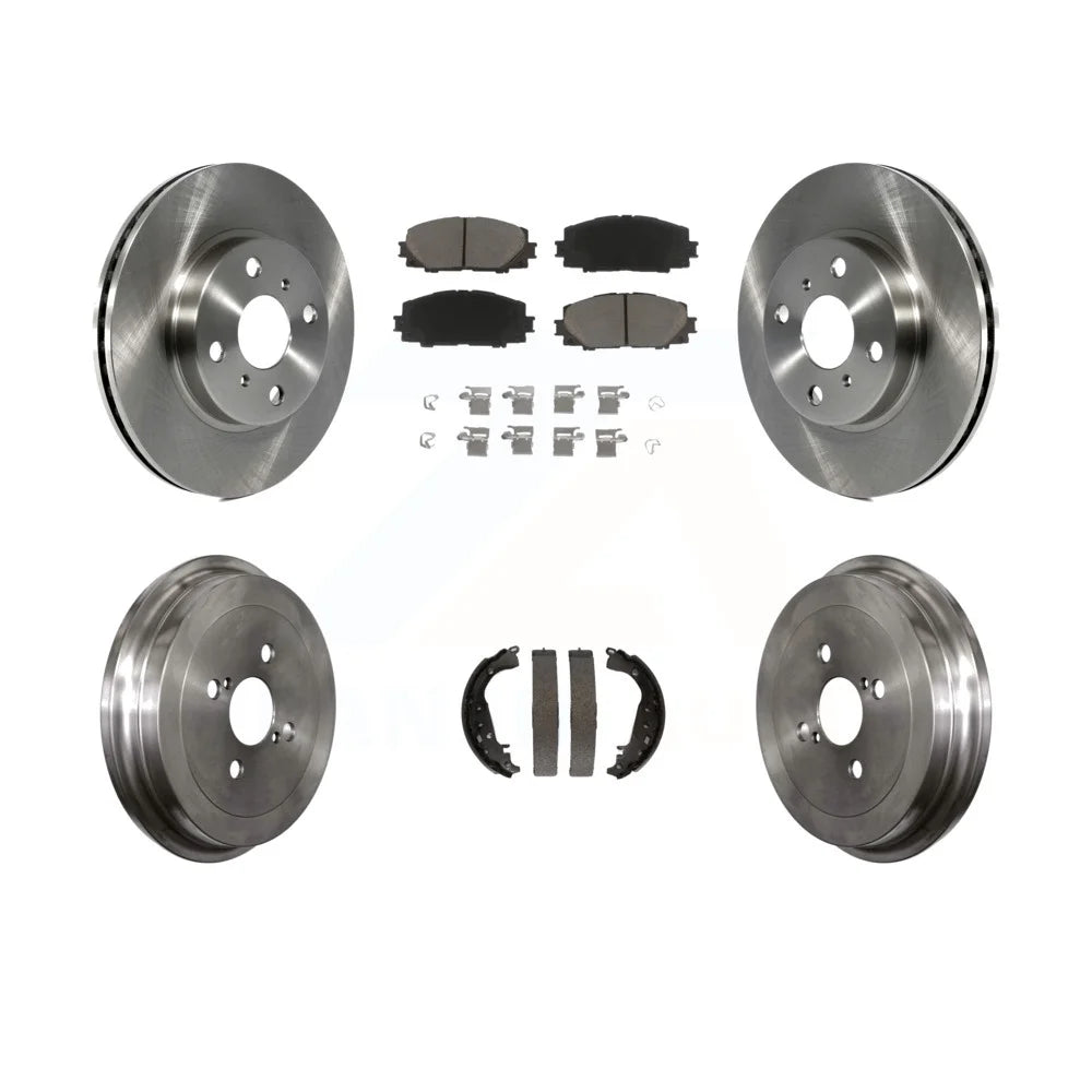 Front Rear Disc Brake Rotors Ceramic Pads And Drum Kit N760