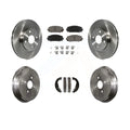 Front Rear Disc Brake Rotors Ceramic Pads And Drum Kit N760