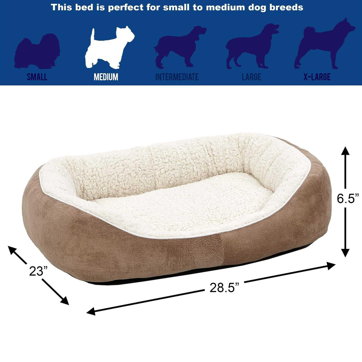 Medium Taupe Cuddle Bed S883