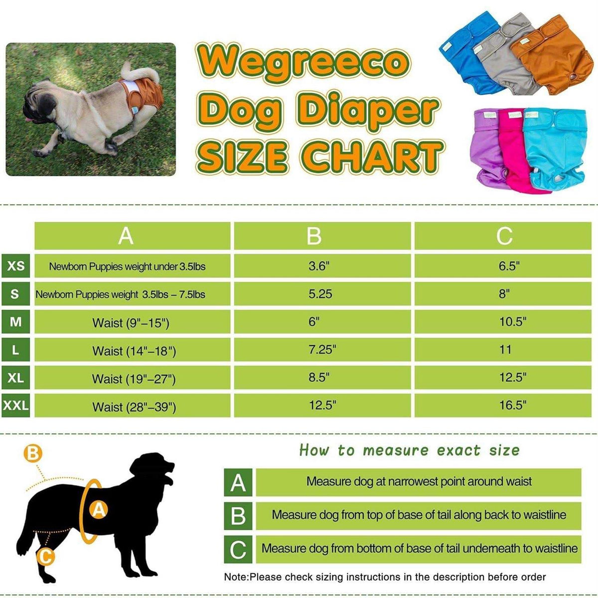 Washable Reusable Dog Diapers N539216