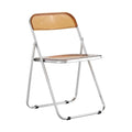 Acrylic Transparent Folding Chair with Steel Frame H966378