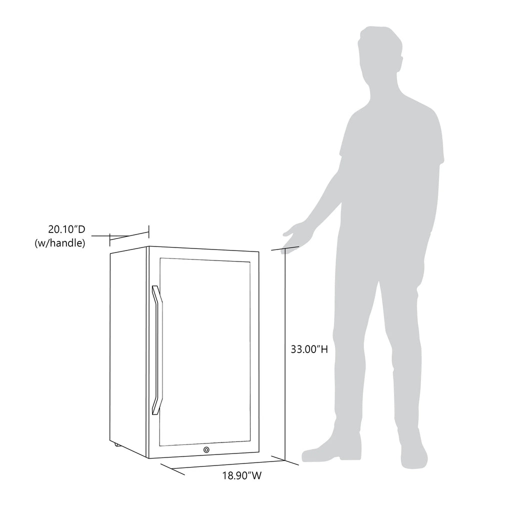 126 Can Stainless Steel Beverage Refrigerator W467