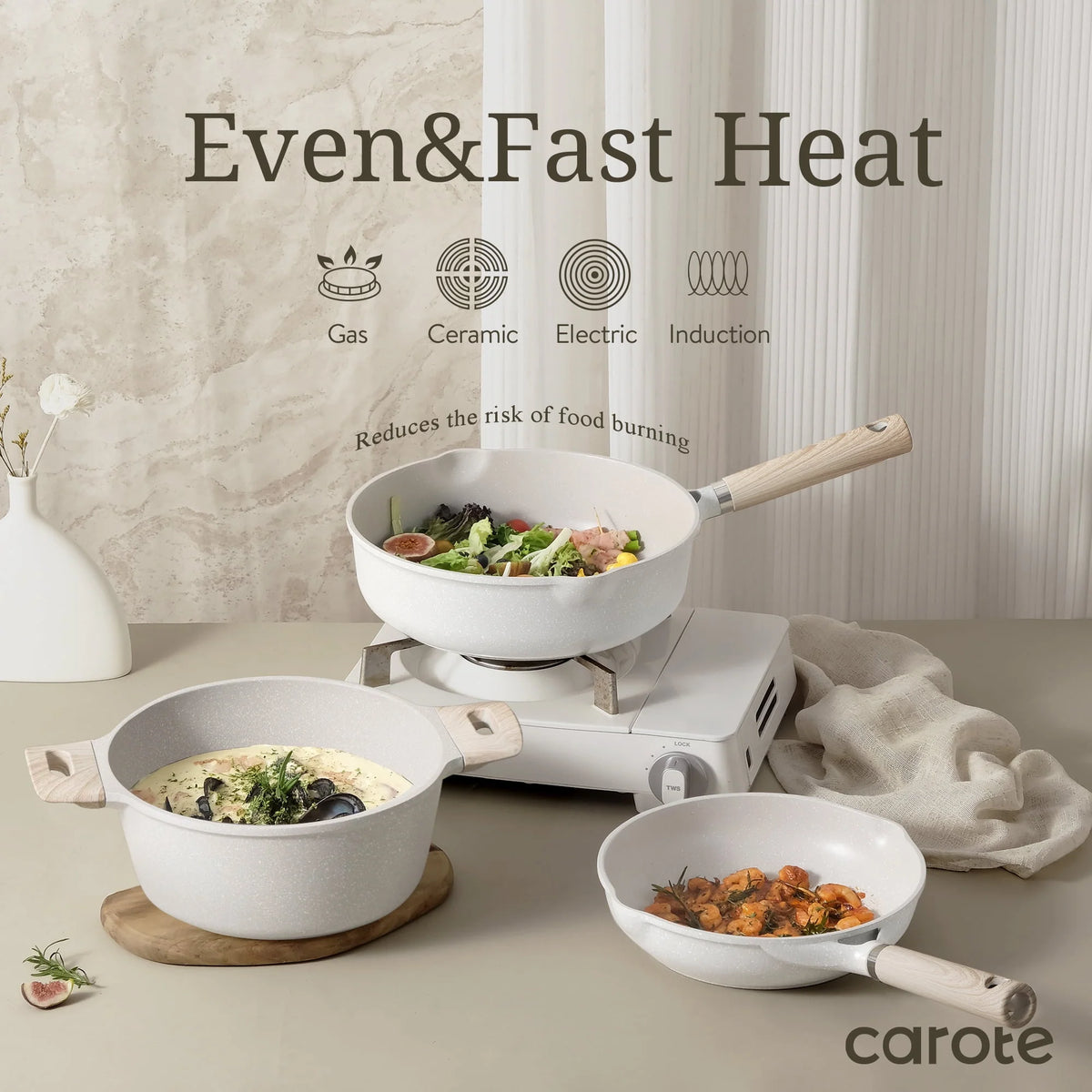 21 Pcs Nonstick Induction Cookware Set O16109