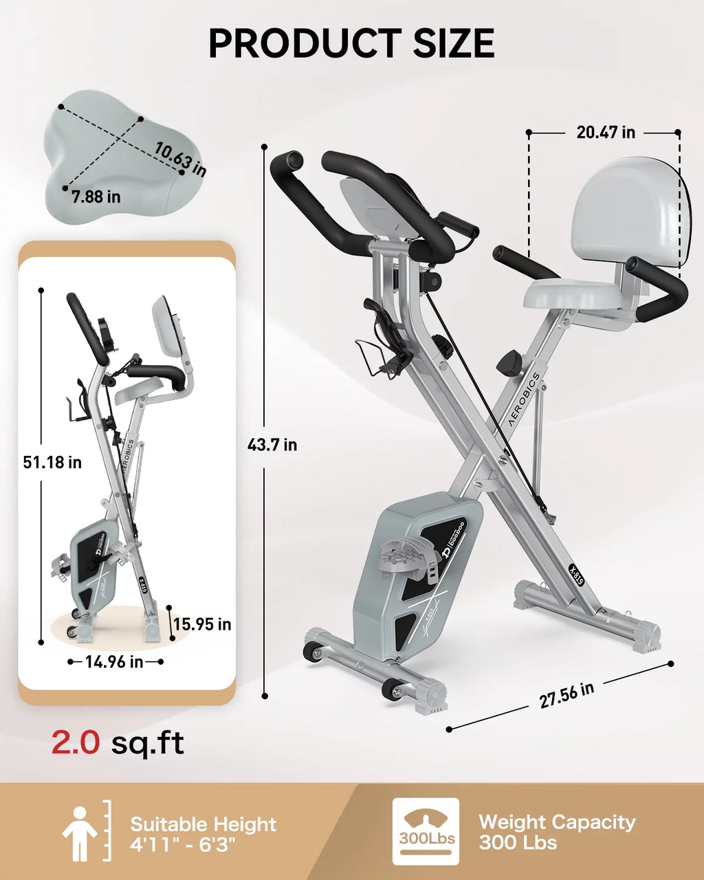 Foldable Magnetic Exercise Bike W68347