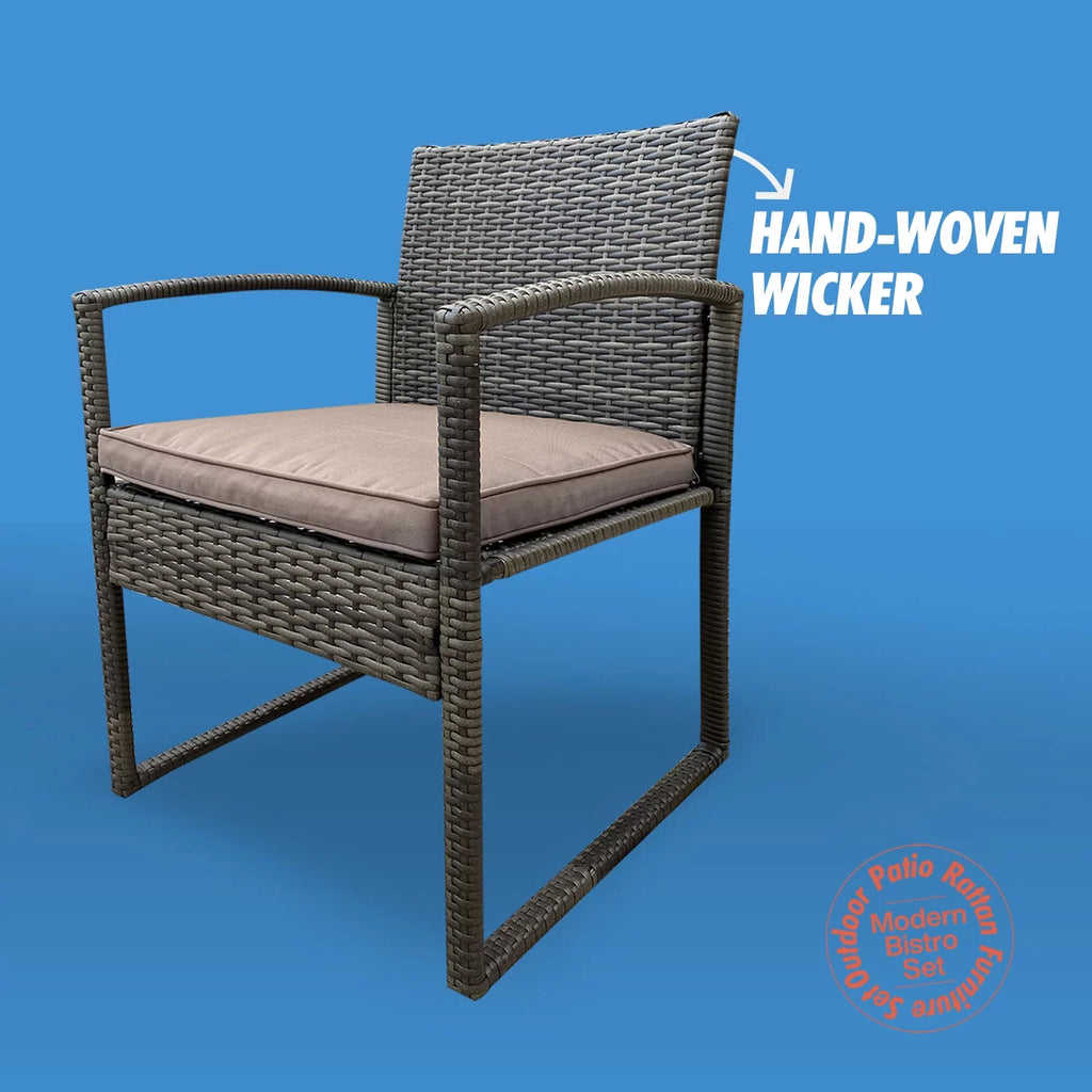 3-Piece Rattan Outdoor Coffee Table Set W4074
