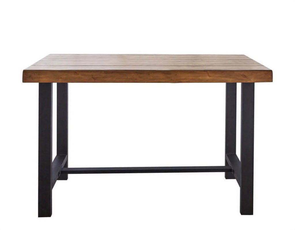 Natural Honey Wood and Metal Counter Table L63179