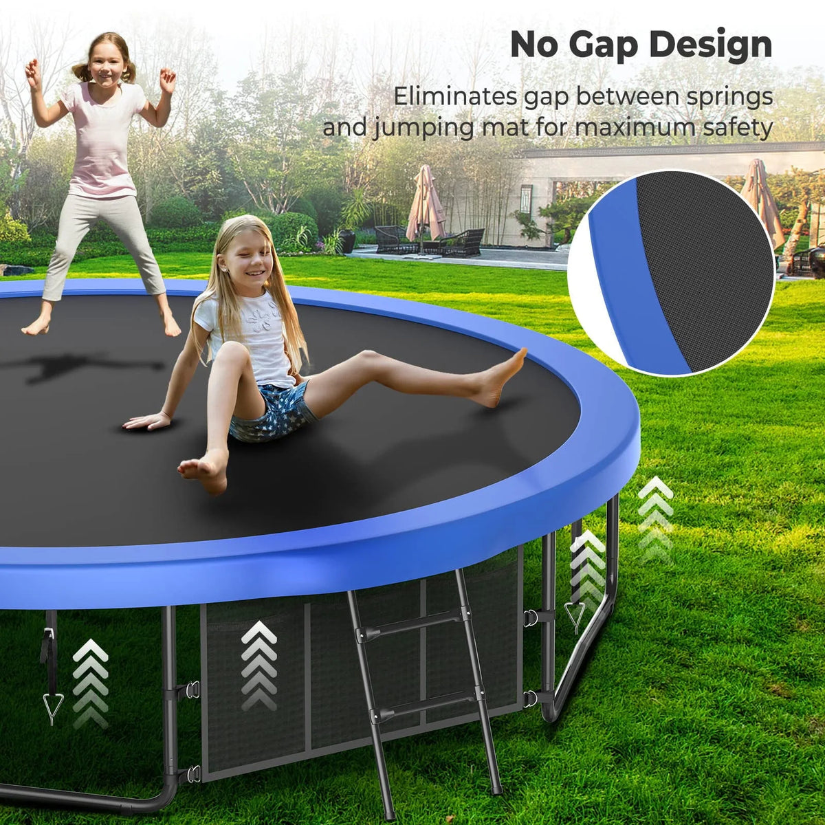 16FT Trampoline with Enclosure, Basketball Hoop, Shoes Bags R357