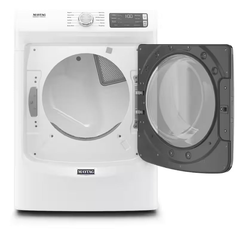 7.3 cu. ft. White Stackable Gas Vented Dryer with Steam D987