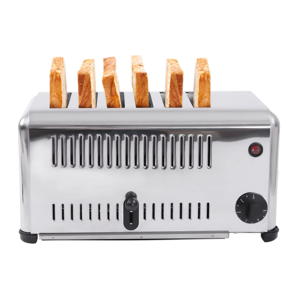 6 Slices Commercial Pop-Up Electric Stainless Steel Toaster A955099