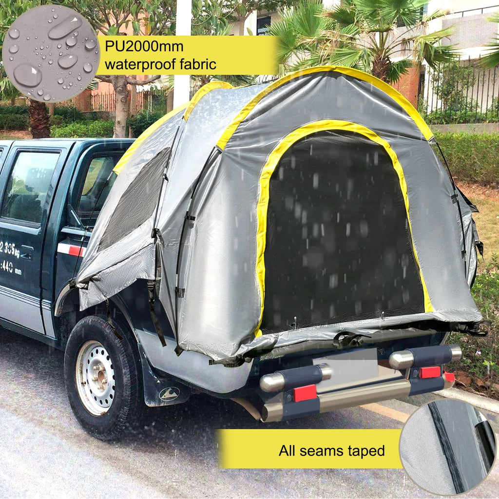6.4-6.7' Waterproof 2-Person Truck Bed Tent with 2 Mesh Windows S963689