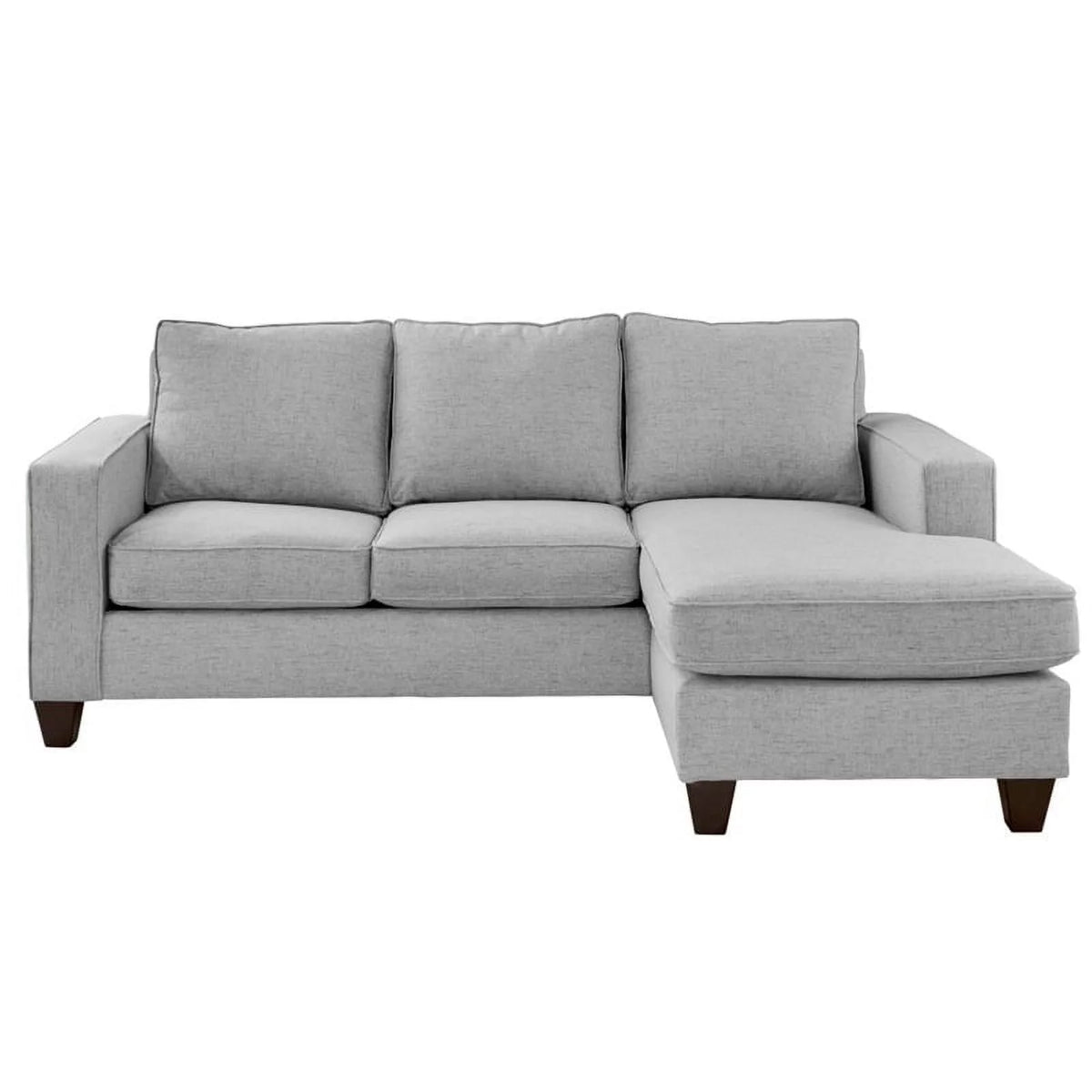 Gray Wood & Fabric Sofa C380