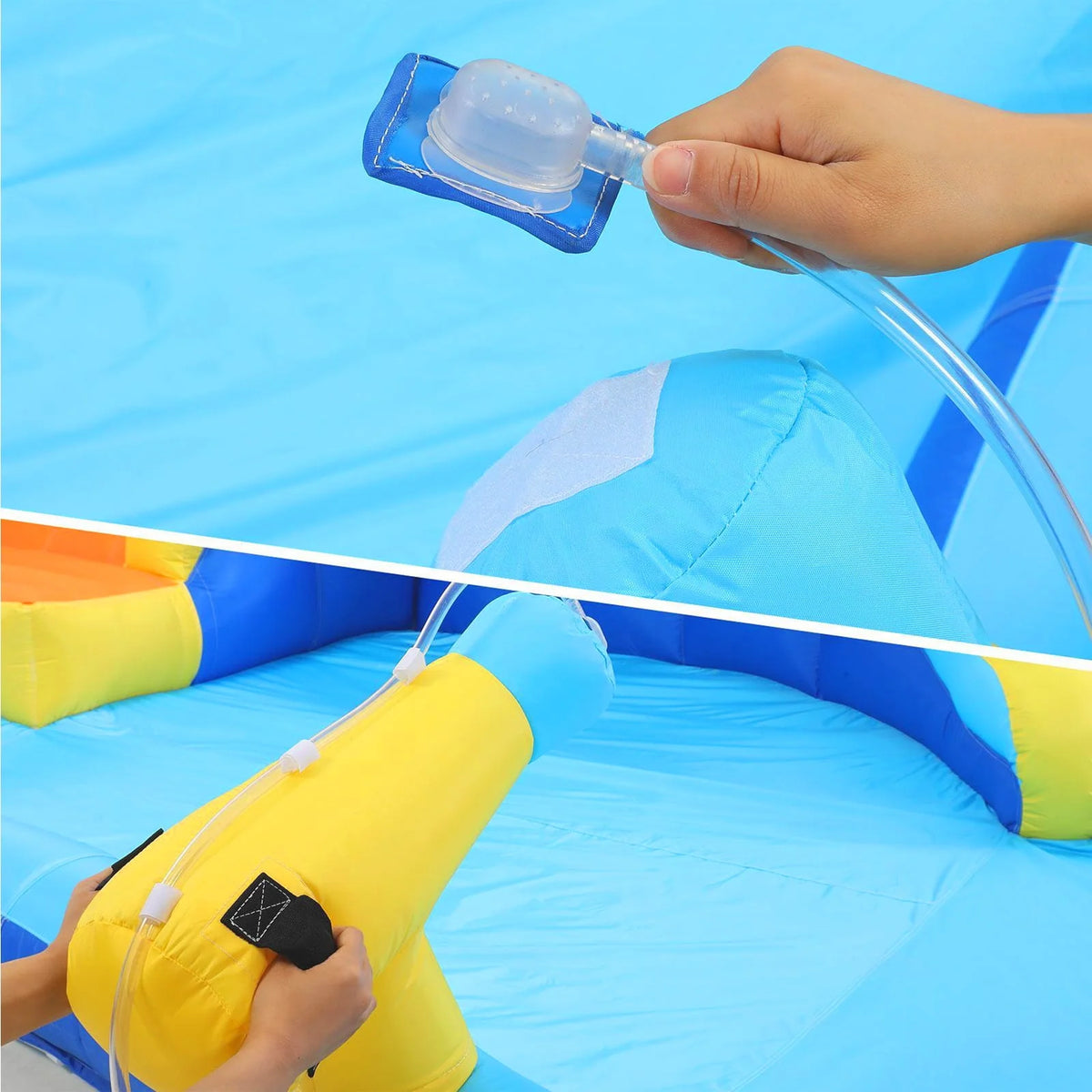 Inflatable Bounce House with Water Slide and Spray Pool X337938