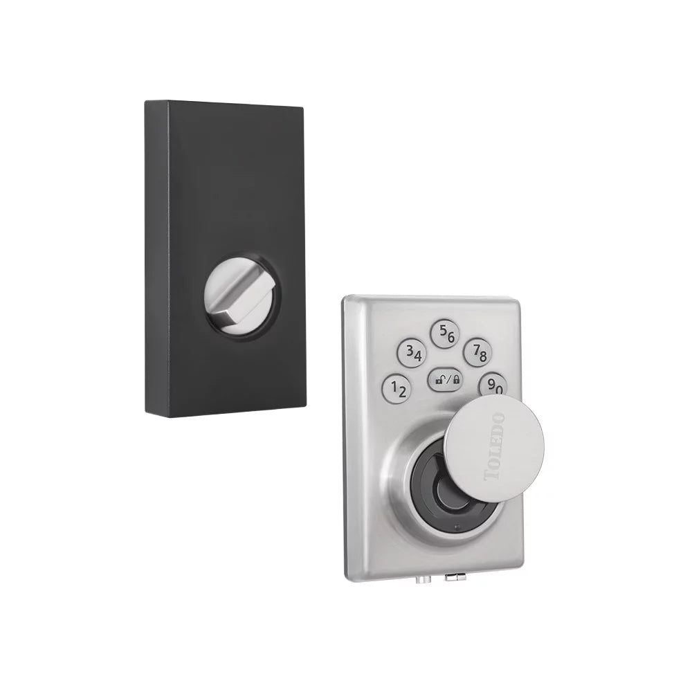 Electronic Biometric Deadbolt Lock in Satin Stainless Steel K27937