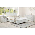 King 4pc. Bedroom Set Rustic White Engineered Wood R3011
