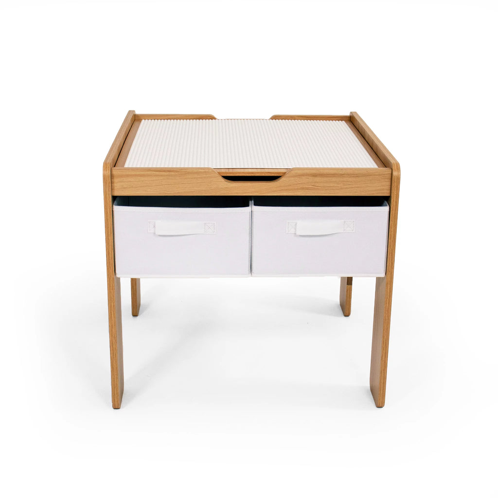 Kids Wood Table with 4 Bins U67660