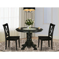 3-piece Dining Set with Wood Seat in Black Z6369