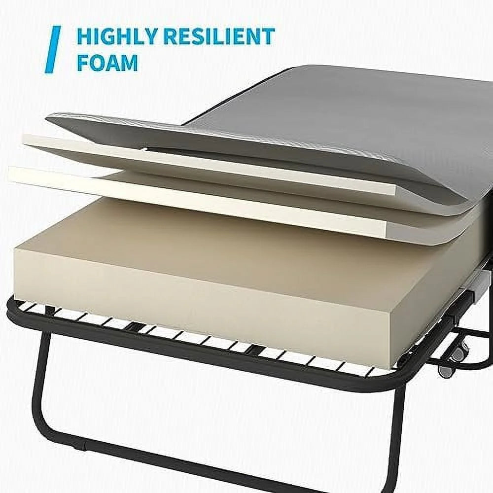 Folding Bed with 5 Inch Mattress Full Size Portable Bed D255696