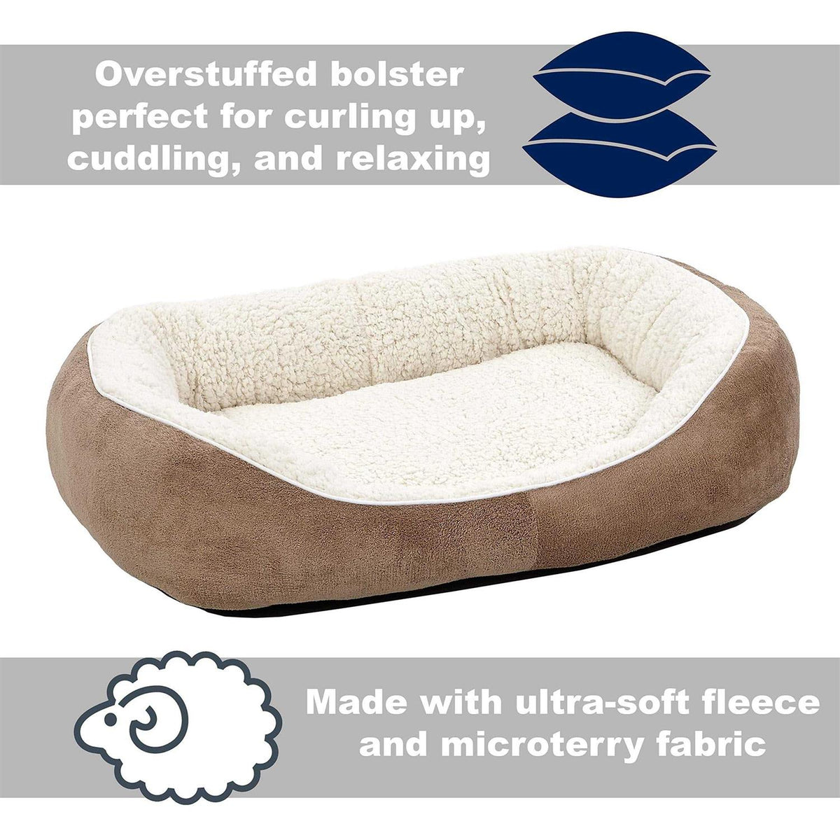 Medium Taupe Cuddle Bed S883