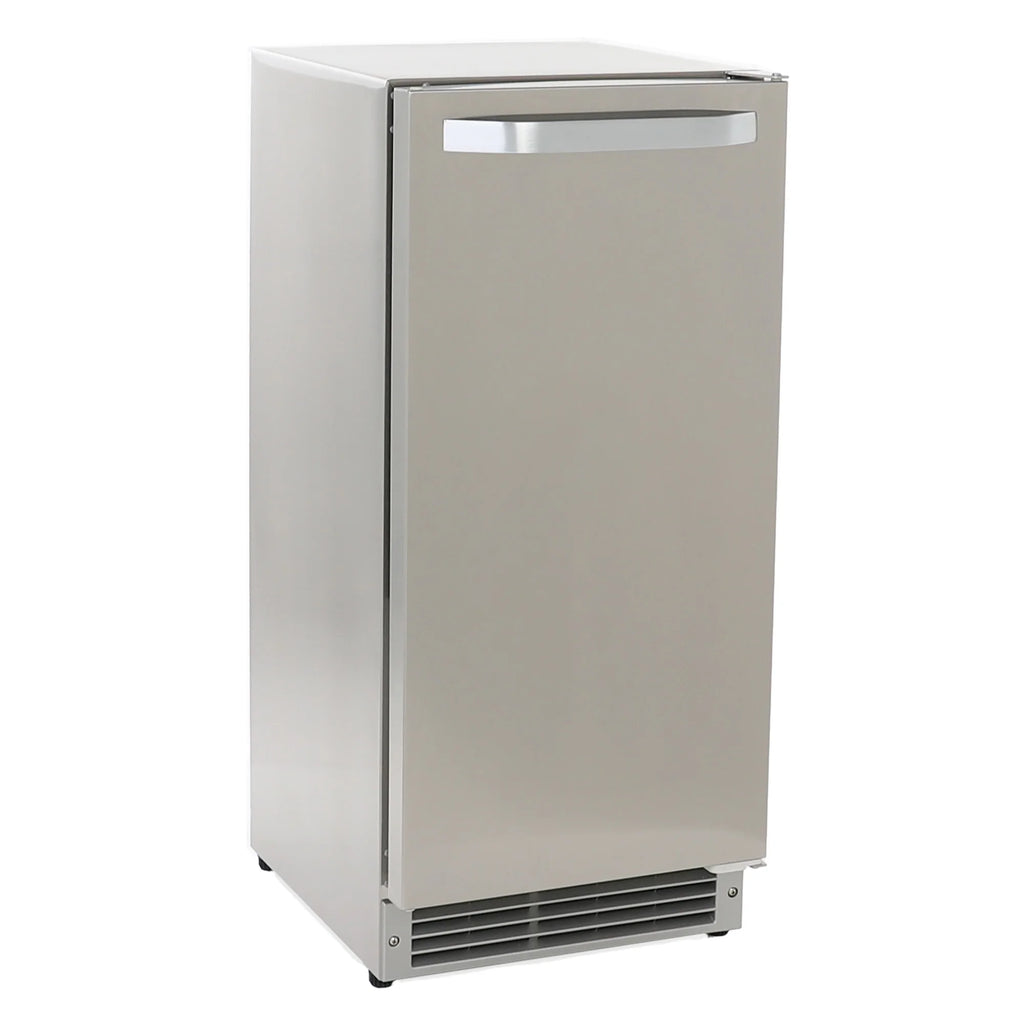Shallow Depth Outdoor Built-In Undercounter Ice Maker, 15", 25 lbs, Stainless Steel X26699