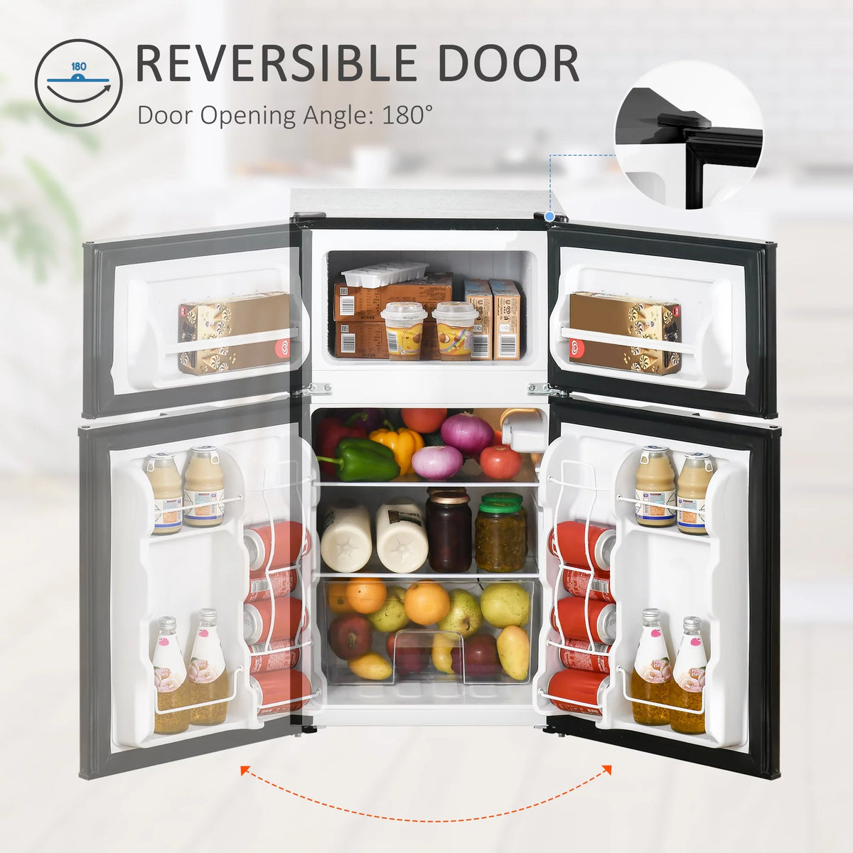 3.2 Cu.Ft Mini Fridge with Freezer A897874