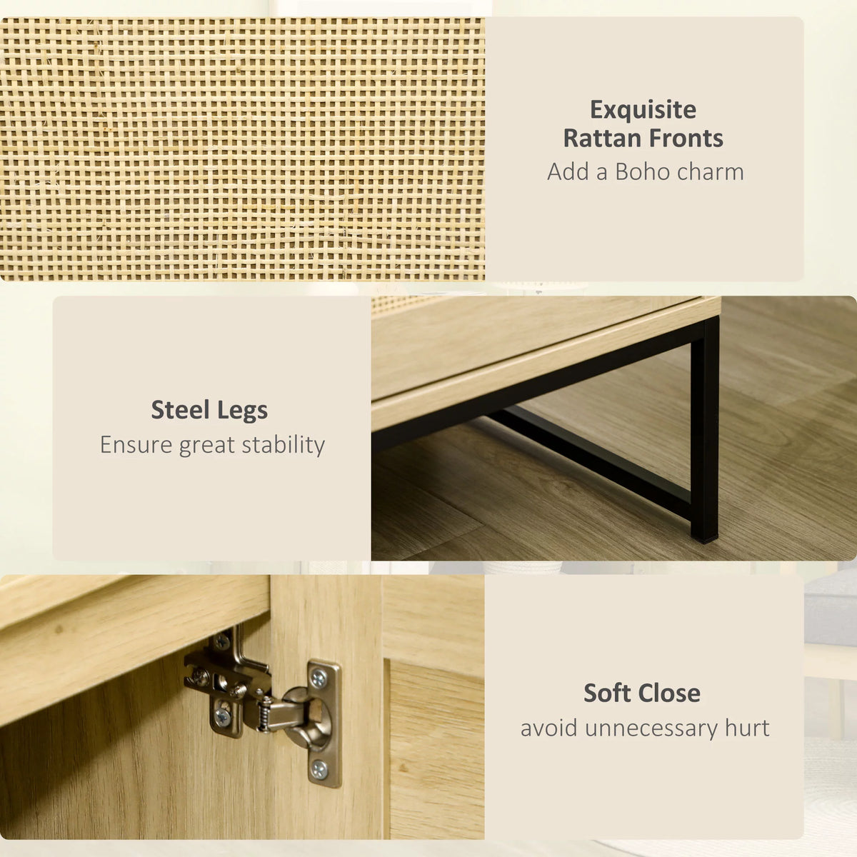 Natural Rattan Storage Sideboard N994347