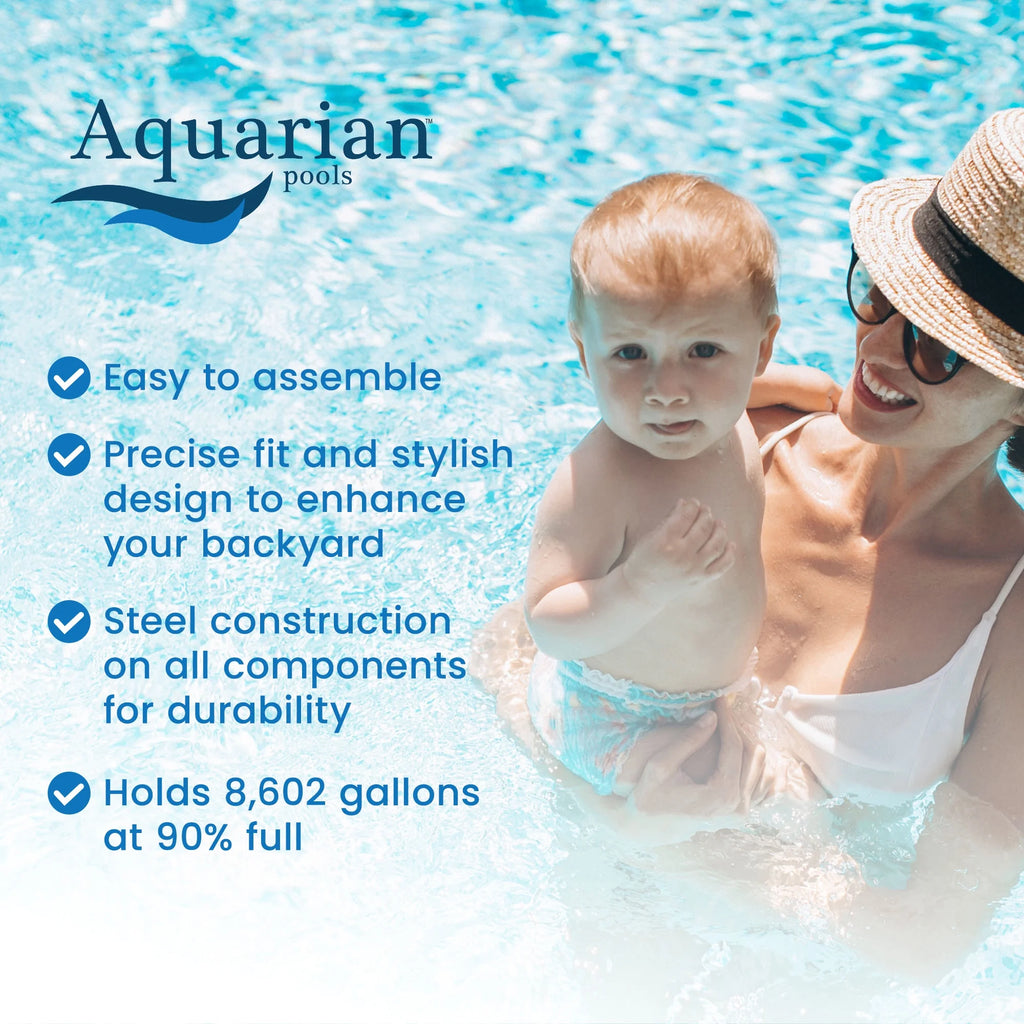Khaki Round Above Ground Swimming Pool E3272