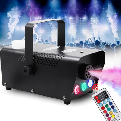 Fog Machine with Wireless Remote Control and 7 Colors Lights D6907